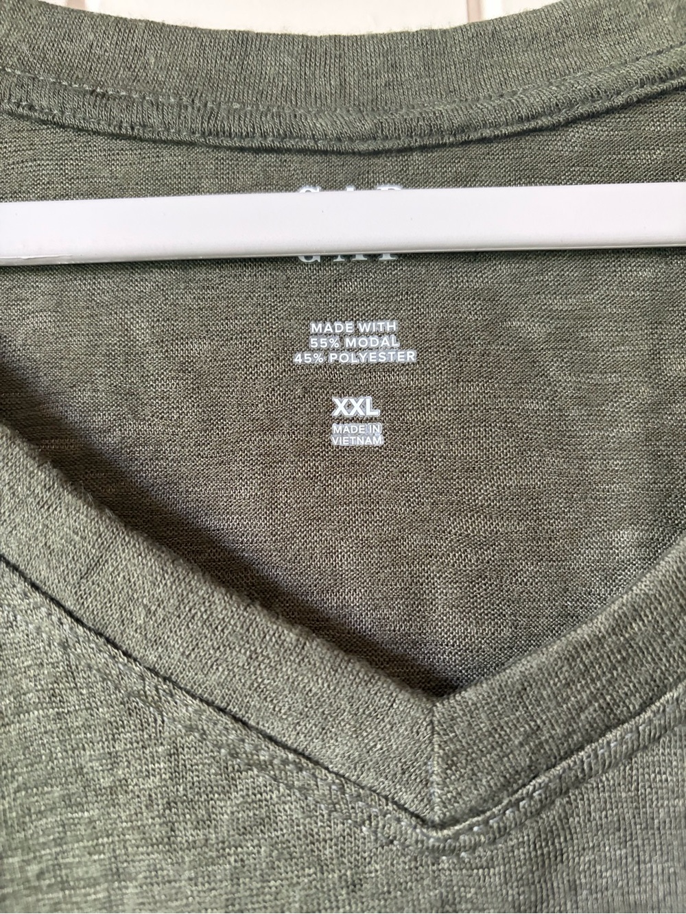 GAP Olive Green V Neck T Shirt - Picture 3 of 4